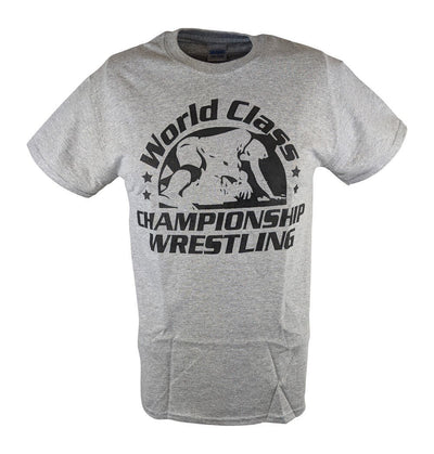 World Class Championship Wrestling WCCW Gray Mens T-shirt
