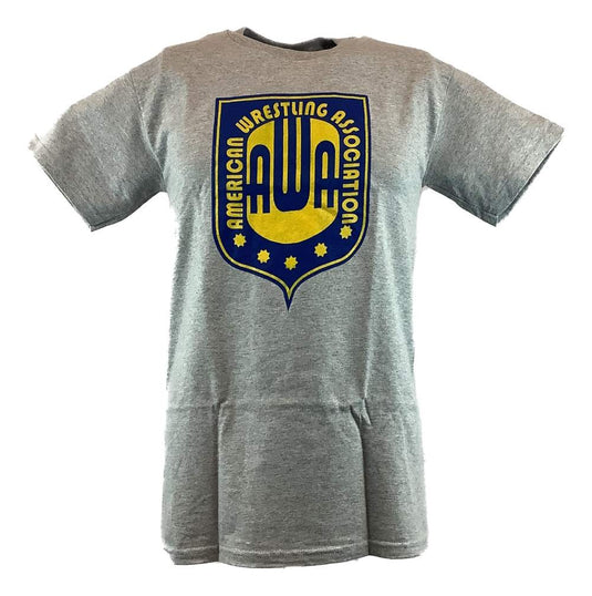 AWA American Wrestling Alliance Logo Gray Mens T-shirt