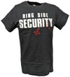 WWF Ringside Security Guard Blood Spattered Mens Black T-shirt