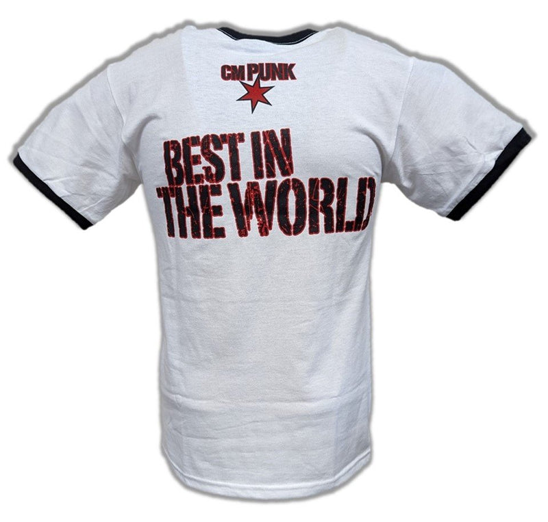 Load image into Gallery viewer, CM Punk Best In The World Mens White Ringer T-shirt
