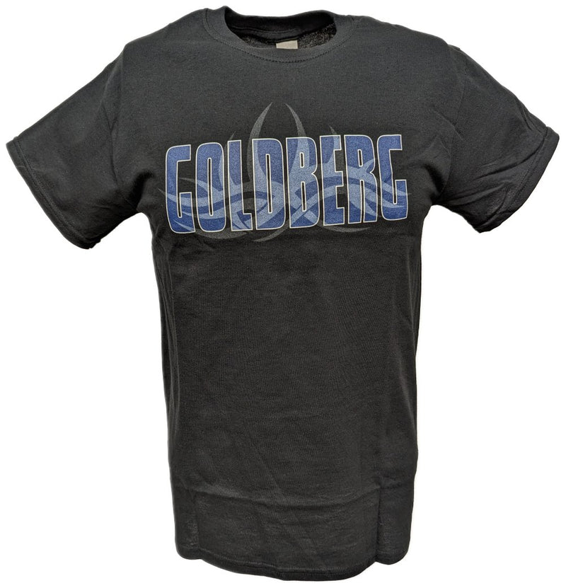 Load image into Gallery viewer, Bill Goldberg Blue Logo Men&#39;s Black T-shirt WCW
