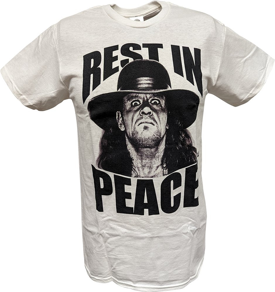 Undertaker Rest In Peace WWE Mens White T-shirt
