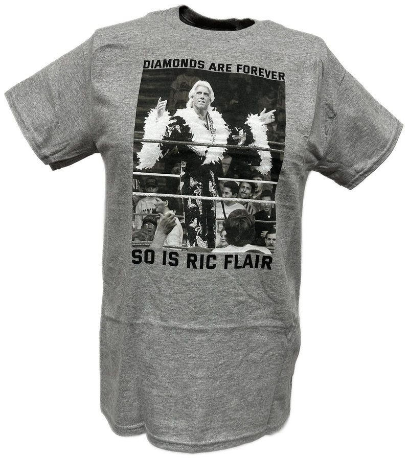 Load image into Gallery viewer, Ric Flair Diamonds Are Forever WWE Mens Gray T-shirt
