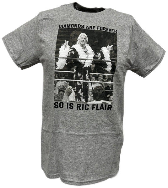 Ric Flair Diamonds Are Forever WWE Mens Gray T-shirt