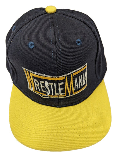 Wrestlemania Logo Baseball Hat Cap with polysnap closure