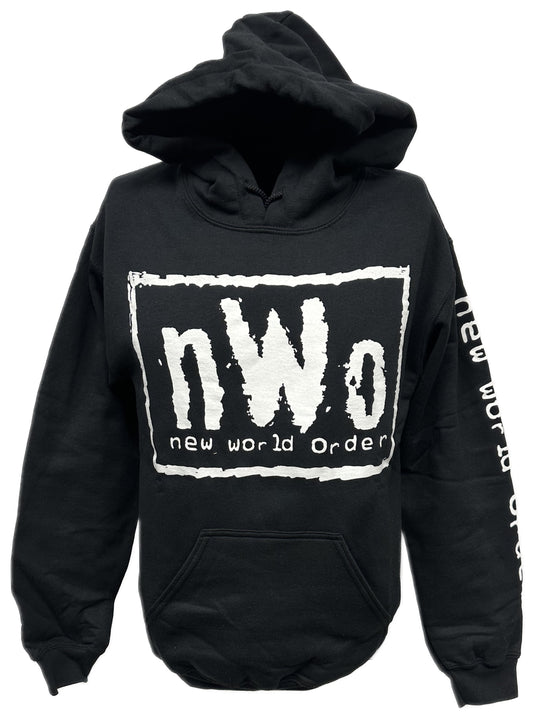 nWo New World Order Mens Black Pullover Hoody Sweatshirt