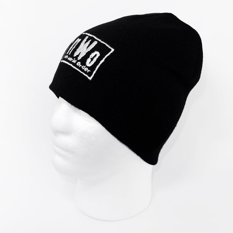 Load image into Gallery viewer, nWo New World Order White Logo WCW Beanie Cap Hat NEW
