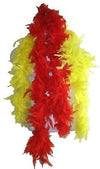 Hulk Hogan Red and Yellow Feather Boa Costume 6ft long 65g (Red boa, Yellow boa)